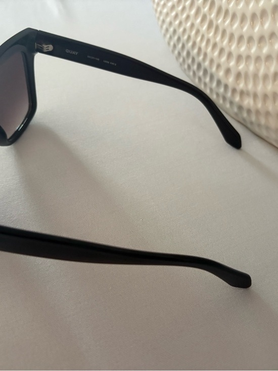 Quay Australia Icy square sunglasses feature oversized black frames. main image 8